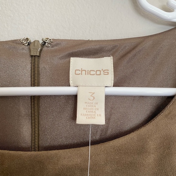 NWT Chico’s Faux Suede Dress - Picture 3 of 4